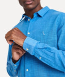 Camisa ML Flame Leve Azul Petróleo Reserva