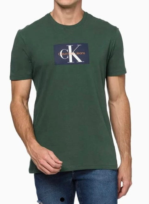 Camiseta Logo Reissue Retângulo Verde Escuro CKJ